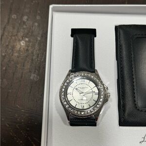 Stylish Silver and Black Women's Watch